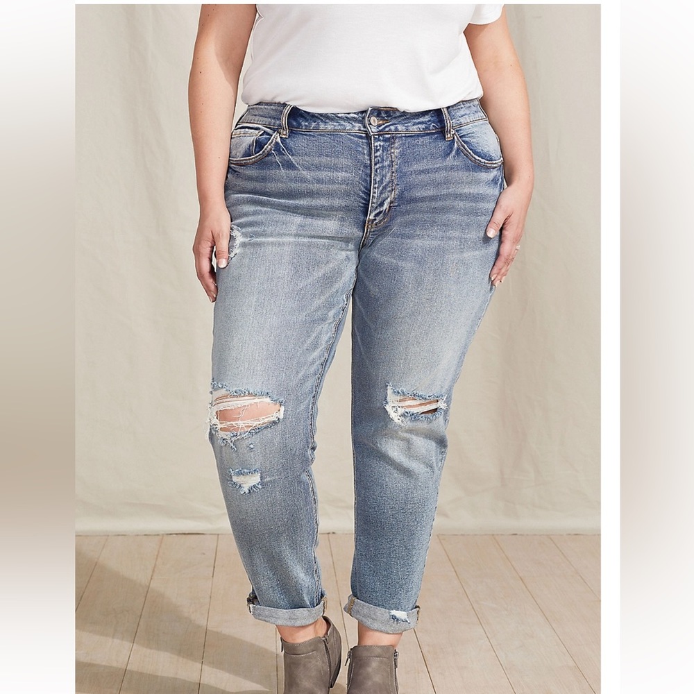 Plus Size KanCan Vintage Medium Tint Boyfriend Jean